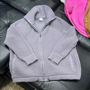 FLX Chenille Zip-Up Commuter Sweater